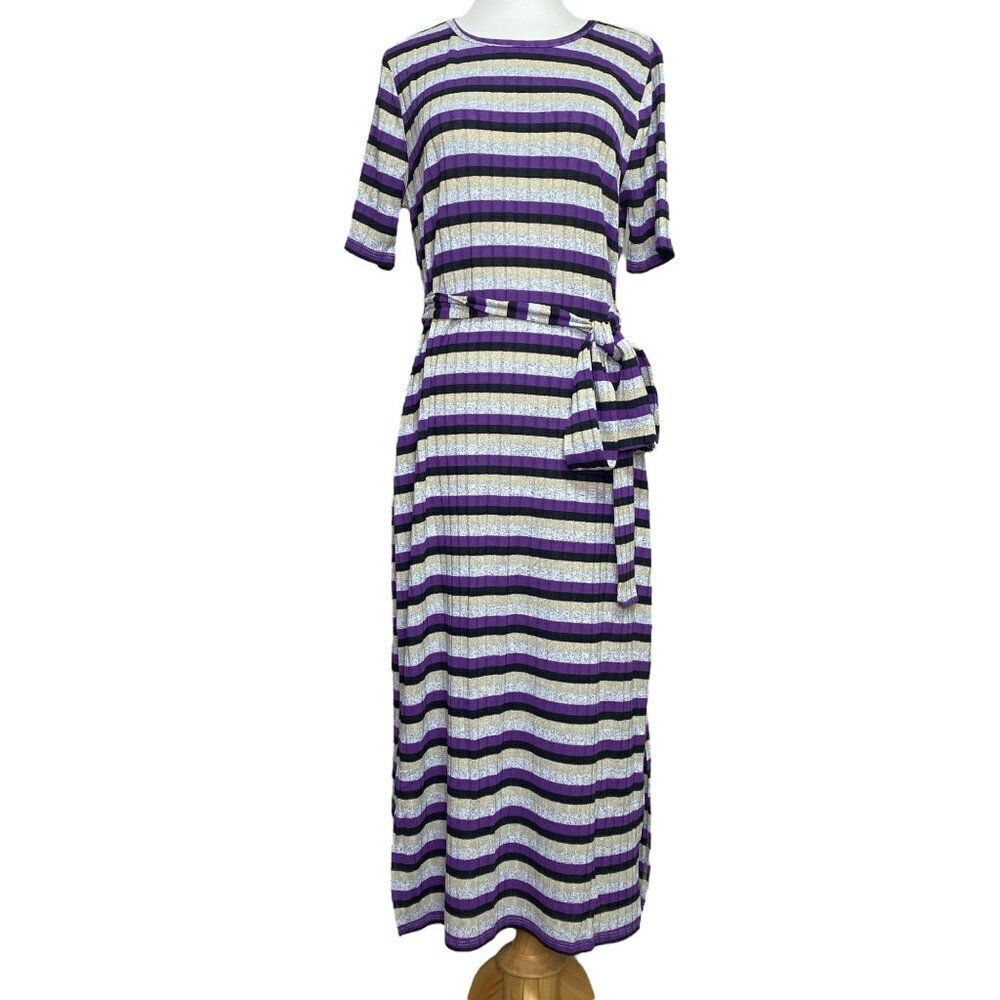 Modcloth Maxi Dress Metallic Size Extra Large